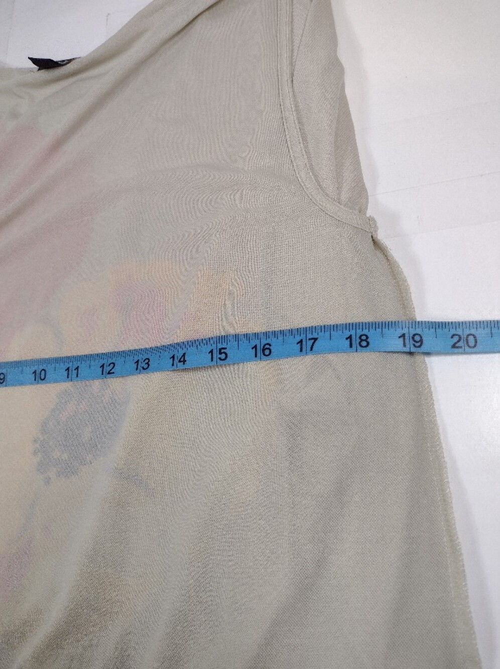 Style & Co. Light Beige Tunic with Pink, Yellow & Green Floral Print - Picture 7 of 9